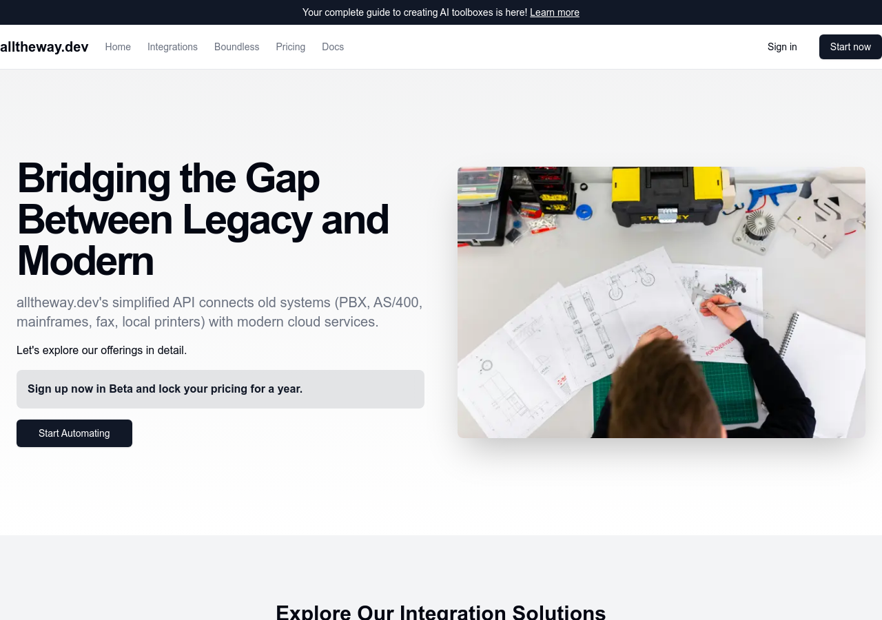 Screenshot of AllTheWay.dev